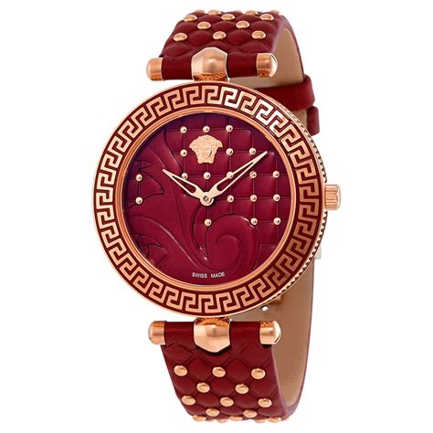 Versace Vanitas Red Dial Ladies Watch VK7050013